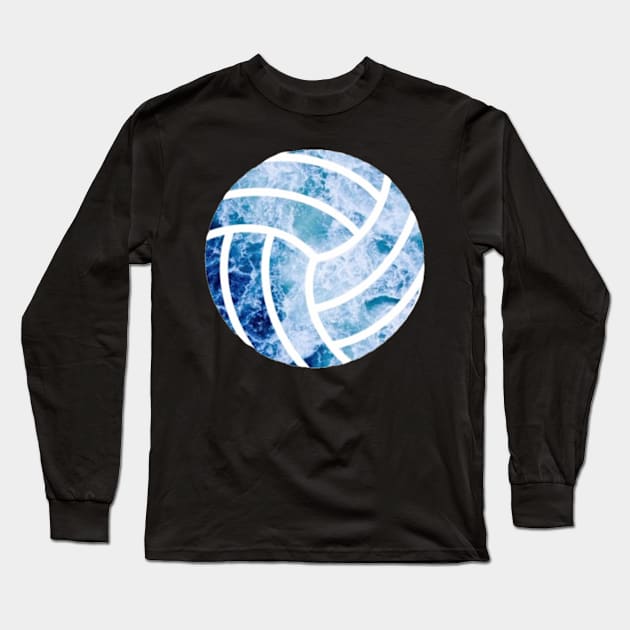 Blue Volleyball Long Sleeve T-Shirt by Biscuit25